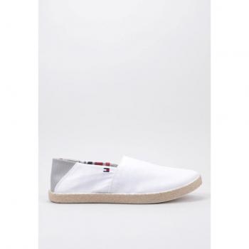 Tommy Hilfiger Easy Summer Slip On Esparto Plano Hombre Blanco