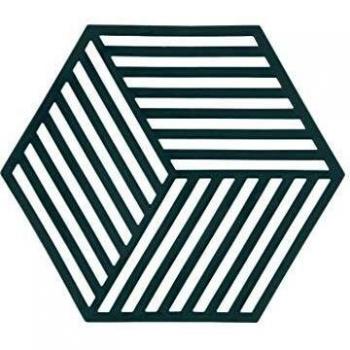 Posavasos Hexagon silicona, Kaktusgrün, H 0,9 x L 16 x B 14 cm