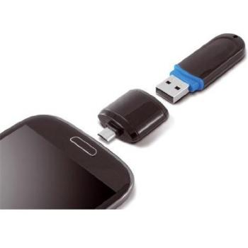 Ksix BXLINK - Adaptador USB Compatible con Smartphone, Negro
