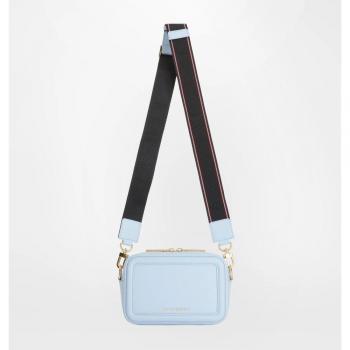 Chiara Ferragni Collection Light Blue Fabric Crossbody Bag Camera Bag Eyelike, Female, One Size