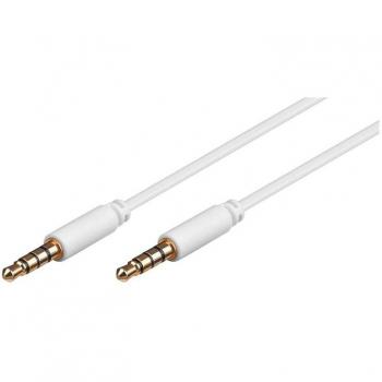 Cable de Audio Estéreo Jack 3.5mm Macho/Macho 2m Blanco