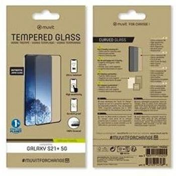 Protector de pantalla antiarañazos y antigolpes negro transparente para Samsung Galaxy S21 Plus 5G
