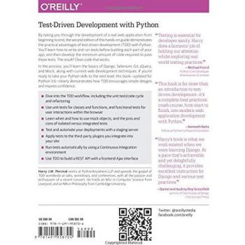 Test-Driven Development with Python: Obey the Testing Goat - Django, Selenium, and JavaScript Guide