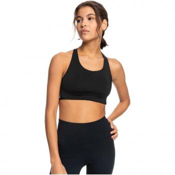 Sujetador Deportivo Roxy Bold Moves para Mujer - Color Negro y Blanco, Talla XL