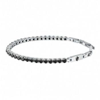 Pulsera Maserati Jewels para Hombre de Acero Inoxidable con Circonitas y Acabado IP Negro - JM222AVC04