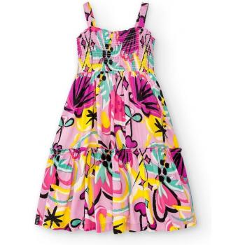 Tuc Tuc - Vestido de niña estampado con nido de abeja Flamingo Mood