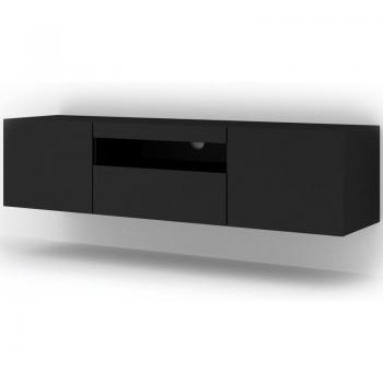 Mueble para TV efecto madera negro 150 cm universal mate