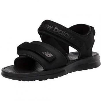 New Balance Men's 250v1 Adjustable Sandal, Black/Black, 7.5 UK