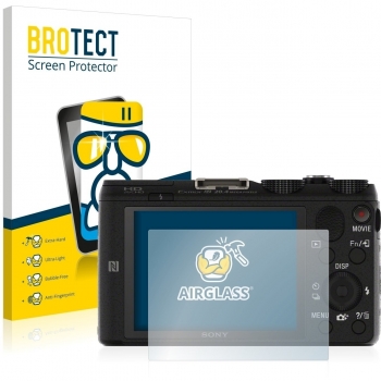 BROTECT Protector Pantalla Cristal Híbrido Compatible con Sony Cyber-Shot DSC-HX60V Protector Vidrio - [Dureza 9H, Anti-arañazos]
