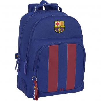 Mochila Doble Adaptable a Carro F.C. Barcelona Primera Equipación 23/24, Azul Marino y Roja con Cantoneras, 32x42x15 cm (Safta - 612329773