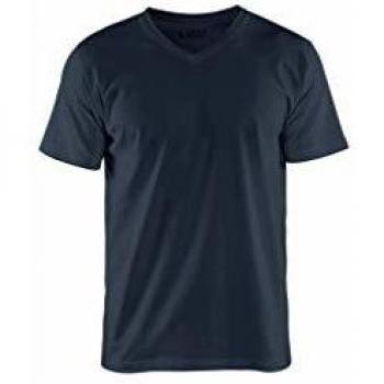 Blaklader V-Neck T-Shirt Navy Blue Size XS