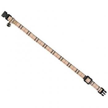 Collar para gato Nobby Tartan Beige con cascabel, ajustable de 20 a 30 cm y 10 mm de ancho