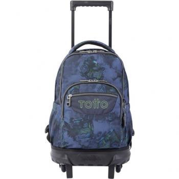Mochila Totto Resma Escolar Pequeña con Ruedas Estampado Todoterreno
