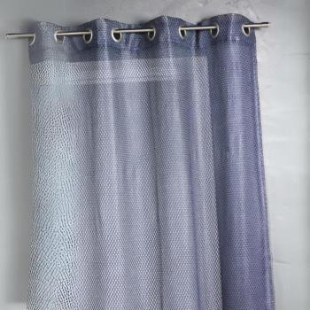 Cortina de Organza Fantasía Efecto Red 140x260 cm Azul 100% Poliéster