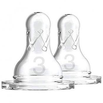 Dr. Brown's Standard Silicone Teat Level 3 for 6+ Months - 2 Pack