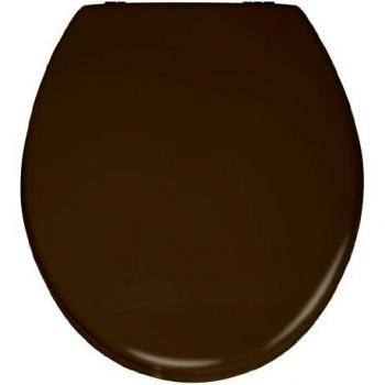 Wenko 20078100 Asiento de Inodoro, Gris/Marrón, 41 x 38 x 3 cm