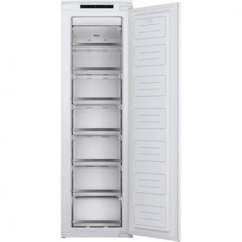 Congelador vertical integrable Haier Total No Frost - HAUN518EW, 1.77 m, tecnología No Frost, diseño integrable, capacidad adecuada para almacenamiento eficiente de alimentos congelados