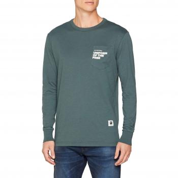 G-STAR RAW Graphic 7 Pocket R T L\s, Camisa Manga Larga para Hombre, Verde
