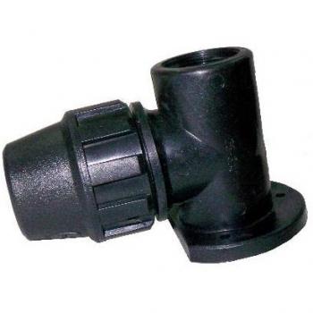 Codo de Polietileno para Grifo 20 mm con Rosca de 1/2