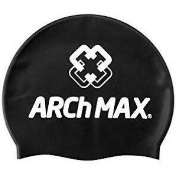 Gorro de Natación Arch Max Negro con Diseño Aerodinámico y Ajuste Cómodo