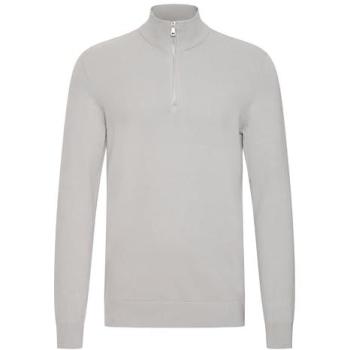 Sudadera con cremallera 1/2 Blend Bryan de algodón y nylon gris