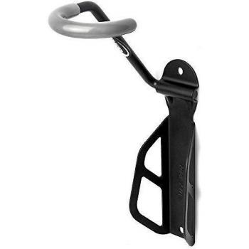 Ibera Soporte de pared Bicicletas, Percha abatible de pared, Montaje vertical con ganchos, viene en dos colores