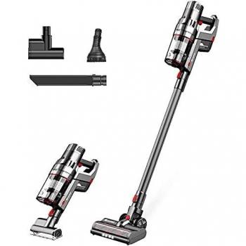 Proscenic P11 Aspiradora Sin Cable, Tanque con Trapo, Potente con 450W, Aspiradora Escoba, Pantalla Táctil, 55 Minutos, 3 Modos y 4 Cepillos/Alfombra/Cortina/Pelo de Mascotas