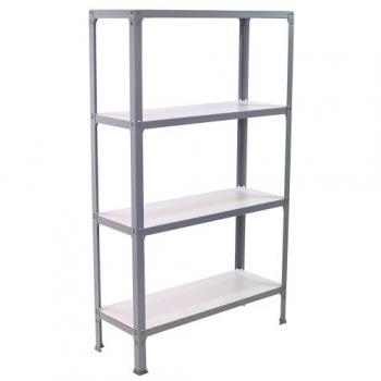 Estantería Industrial Simonhome Click Wood Plus 4 Alturas Gris/Blanco 160x100x30 cm