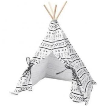Pets Collection - Carpa para mascotas Tipi lona 56x56x74 cm Blanco