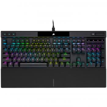 Teclado Mecánico para Juegos Corsair K70 RGB PRO - Cherry MX Rojo, QWERTY, Hipersondeo 8000 Hz, Teclas PBT Double-Shot, Reposamanos Suave al Tacto