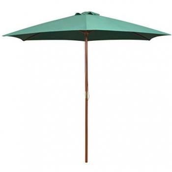 vidaXL Sombrilla de Pie 270x270cm Verde Parasol Pedestal Toldo Cubierta Jardín