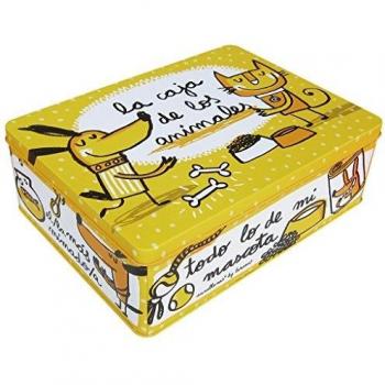 Laroom Caja metálica, Metal, Amarillo
