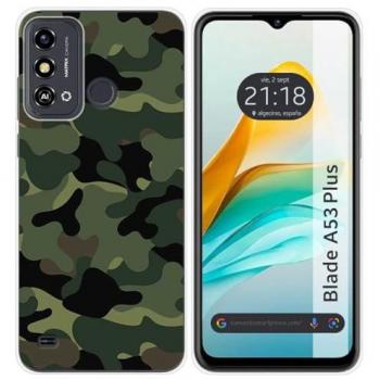 Funda de Silicona Camuflaje para ZTE Blade A53 Plus con Diseño Gráfico