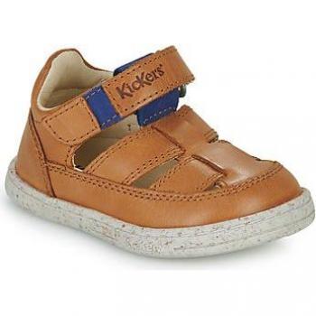 Sandalias Unisex para Niños Kickers Tractus Camel Azul 22 EU