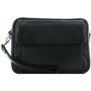 Prato - Cartera de Mano para Hombre Negro Maße: Abmessungen: ca. 22,5 x 15,5 x 3,5 cm Volumen: ca. 1 L Gewicht: ca. 0,28 kg