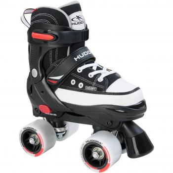 Hudora Rollschuhe Roller Skate, schwarz, verstellbar Gr. 36-39 - Patines en paralelo, color negro, talla 36-39