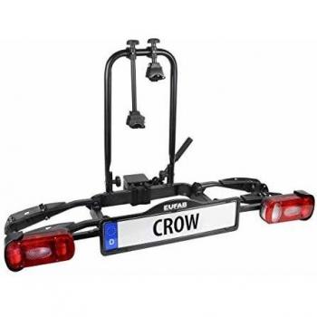 Soporte para 2 bicicletas EUFAB Crow, enganche de remolque, negro, dimensiones: 117cm x 67cm x 52cm