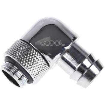 Alphacool 13 mm (1/2 ) de púas apropiado 90 ° giratorio G1 / 4 con el anillo O - Cromo
