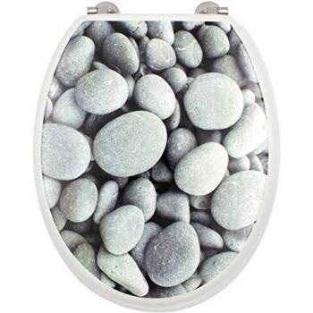 Tapa para Inodoro Gelco Piedras Gris Madera MDF