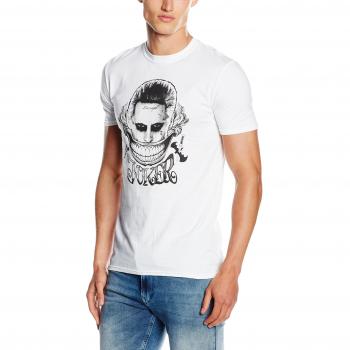 Suicide Squad Joker Face Camiseta, Blanco