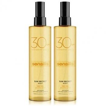 Sensilis Sun Secret - Protector Solar en Aceite Seco Corporal SPF30 - Pack de 2 unidades de 200 ml