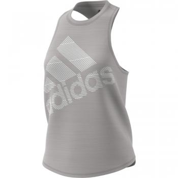 adidas Bos Logo Tank Camiseta sin Mangas, Mujer, Medium Grey Heather, L