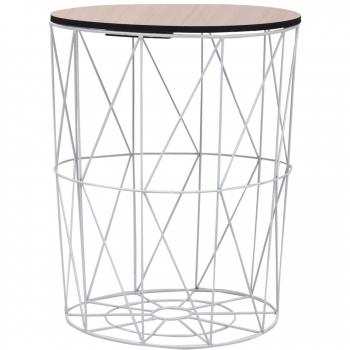 vidaXL Coffee Table White Ø 47 cm