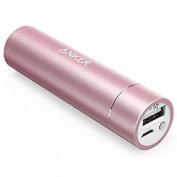 Anker PowerCore+ mini (Super Batería Externa 3350 mAh de Aluminio con Forma de Lápiz Labial) Cargador Portátil para iPhone, iPad and Samsung Galaxy and More