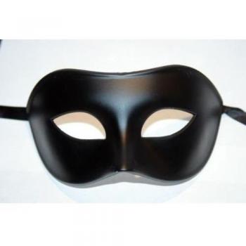 MENS TOP QUALITY MIDNIGHT BLACK VENETIAN MASQUERADE CARNIVAL PARTY EYE MASK