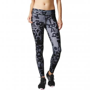 Adidas wo long typo mallas para mujer color negroblanco talla m