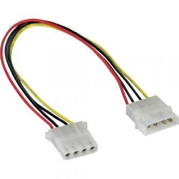 Cable Alargador de Alimentación Molex 4-Pin, 1m, Multicolor - InLine 29650D