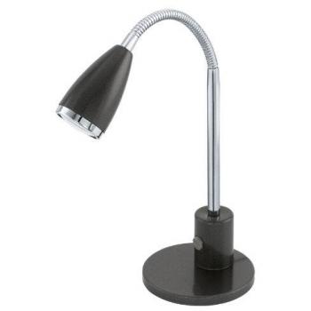 Lámpara de mesa LED Eglo Fox 3W, acero antracita y cromo, con casquillo GU10