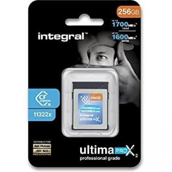 Tarjeta de Memoria CFexpress Tipo B 2.0 Integral 256GB 1700/1600MB/s UltimaPro X2
