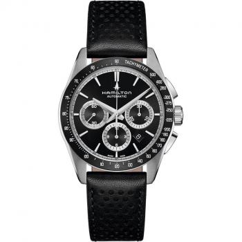 Hamilton Jazzmaster Performer Automatic Chronograph 42mm Men's Watch with Leather Strap